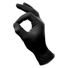 Handschoen nitril poedervrij Zwart LARGE (100st)