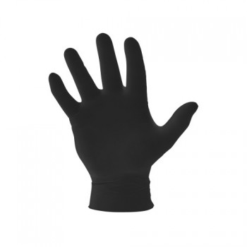 Handschoen nitril poedervrij Zwart MEDIUM (100st)