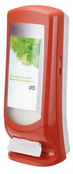 Systeem N4 Dispenser servet Staand Rood (622x235x235mm)