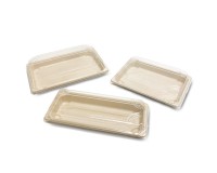 Sushi Schaal -  Bagasse Bruin